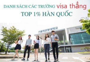 DANH SÁCH CÁC TRƯỜNG ĐẠI HỌC TOP 1% VISA THẲNG NĂM 2020